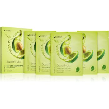KORIKA SuperFruits set de măști de față la un preț mai avantajos cu efect de nutritiv Avocado - imagine 2